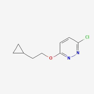 molecular formula C9H11ClN2O B11900668 3-Chloro-6-(2-cyclopropylethoxy)pyridazine 