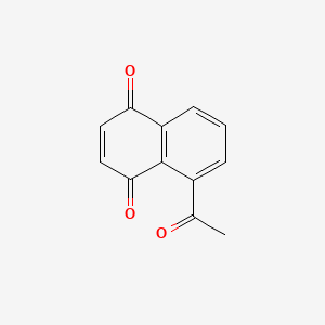 molecular formula C12H8O3 B11900671 5-Acetylnaphthalene-1,4-dione CAS No. 62185-69-7