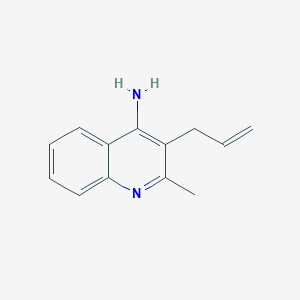 molecular formula C13H14N2 B11900675 4-Quinolinamine, 2-methyl-3-(2-propenyl)- CAS No. 88322-58-1