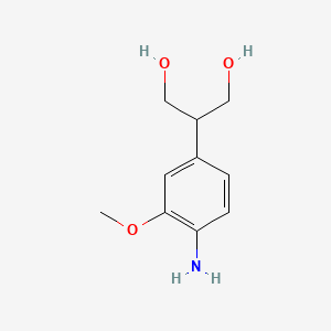 molecular formula C10H15NO3 B11900707 2-(4-Amino-3-methoxyphenyl)propane-1,3-diol CAS No. 1224709-17-4