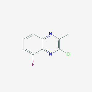 molecular formula C9H6ClFN2 B11900708 3-Chloro-5-fluoro-2-methylquinoxaline 