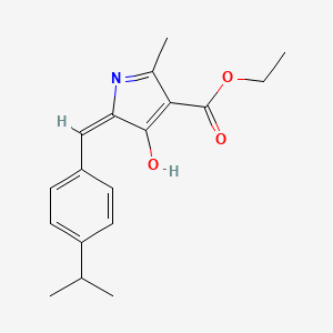 molecular formula C18H21NO3 B1190071 ethyl 5-(4-isopropylbenzylidene)-2-methyl-4-oxo-4,5-dihydro-1H-pyrrole-3-carboxylate 