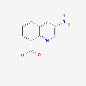 molecular formula C11H10N2O2 B11900714 Methyl 3-aminoquinoline-8-carboxylate 