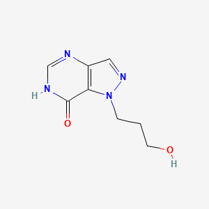 molecular formula C8H10N4O2 B11900745 1-(3-Hydroxypropyl)-1H-pyrazolo[4,3-d]pyrimidin-7(6H)-one CAS No. 923283-93-6
