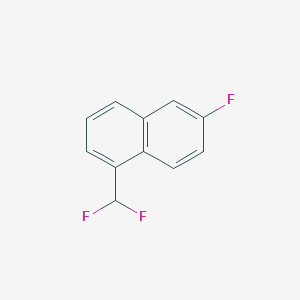 molecular formula C11H7F3 B11900825 1-(Difluoromethyl)-6-fluoronaphthalene 