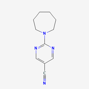 molecular formula C11H14N4 B11900829 2-(Azepan-1-yl)pyrimidine-5-carbonitrile 