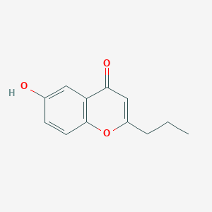molecular formula C12H12O3 B11900833 6-Hydroxy-2-propyl-4h-chromen-4-one CAS No. 61546-60-9