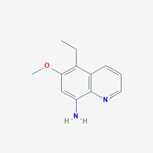 molecular formula C12H14N2O B11900844 5-Ethyl-6-methoxyquinolin-8-amine 