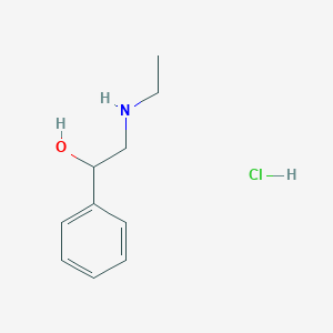 molecular formula C10H16ClNO B11900936 2-(Ethylamino)-1-phenylethanol hydrochloride 