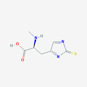 molecular formula C7H9N3O2S B11900963 N-methyl-2-thiohistidine 