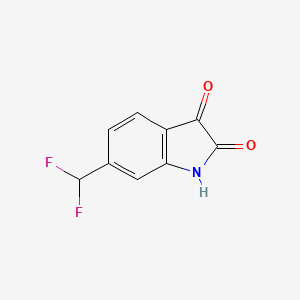 molecular formula C9H5F2NO2 B11900972 6-(Difluoromethyl)indoline-2,3-dione 