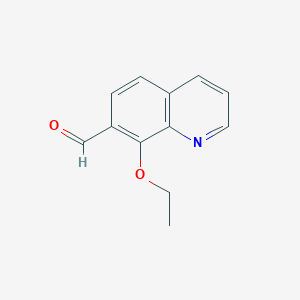 molecular formula C12H11NO2 B11900976 8-Ethoxyquinoline-7-carbaldehyde 