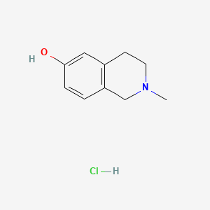 molecular formula C10H14ClNO B11900995 2-Methyl-1,2,3,4-tetrahydroisoquinolin-6-ol hydrochloride 