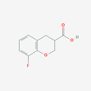molecular formula C10H9FO3 B11901017 8-Fluorochroman-3-carboxylic acid 