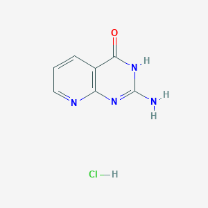 molecular formula C7H7ClN4O B11901069 2-Aminopyrido[2,3-d]pyrimidin-4(3H)-one hydrochloride 
