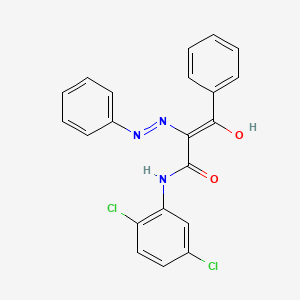 molecular formula C21H15Cl2N3O2 B1190107 N-(2,5-dichlorophenyl)-3-oxo-3-phenyl-2-(phenylhydrazono)propanamide 