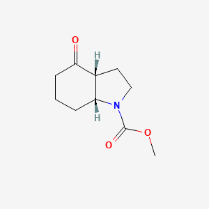 molecular formula C10H15NO3 B11901076 Methyl (3aR,7aR)-4-oxooctahydro-1hindole-1-carboxylate CAS No. 1207628-34-9