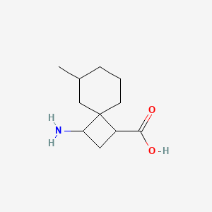molecular formula C11H19NO2 B11901159 Spiro[3.5]nonane-1-carboxylicacid, 3-amino-6-methyl- CAS No. 251461-85-5