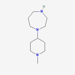 molecular formula C11H23N3 B11901322 1-(1-Methylpiperidin-4-YL)-1,4-diazepane CAS No. 202992-02-7
