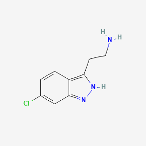 molecular formula C9H10ClN3 B11901353 2-(6-Chloro-1H-indazol-3-yl)ethanamine 