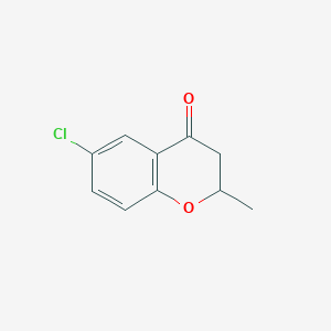 molecular formula C10H9ClO2 B11901397 4H-1-Benzopyran-4-one, 6-chloro-2,3-dihydro-2-methyl- CAS No. 37674-74-1