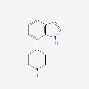 molecular formula C13H16N2 B11901411 7-(Piperidin-4-yl)-1H-indole 