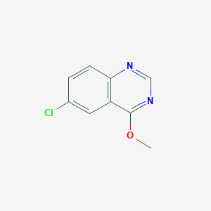 molecular formula C9H7ClN2O B11901415 6-Chloro-4-methoxyquinazoline 