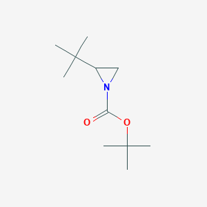 molecular formula C11H21NO2 B11901454 Tert-butyl 2-(tert-butyl)aziridine-1-carboxylate 