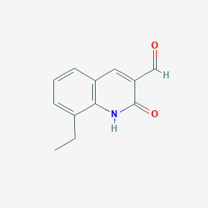 molecular formula C12H11NO2 B11901488 8-Ethyl-2-hydroxyquinoline-3-carbaldehyde CAS No. 436088-08-3