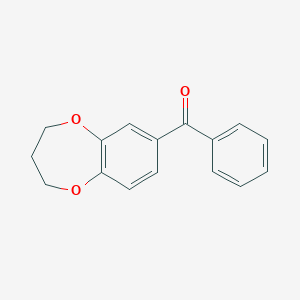 molecular formula C16H14O3 B119015 3,4-dihydro-2H-1,5-benzodioxepin-7-yl(phenyl)methanone CAS No. 147644-07-3