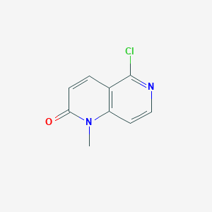molecular formula C9H7ClN2O B11901599 5-Chloro-1-methyl-1,6-naphthyridin-2(1H)-one 