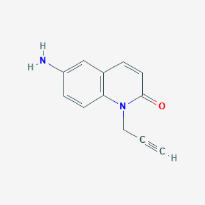 molecular formula C12H10N2O B11901601 6-Amino-1-(prop-2-yn-1-yl)quinolin-2(1H)-one 
