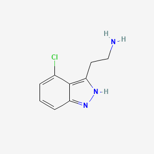 molecular formula C9H10ClN3 B11901631 2-(4-Chloro-1H-indazol-3-yl)ethanamine 