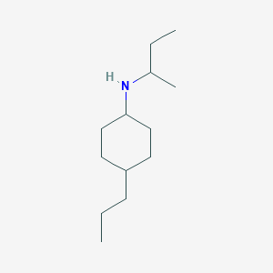 molecular formula C13H27N B11901685 N-(butan-2-yl)-4-propylcyclohexan-1-amine 