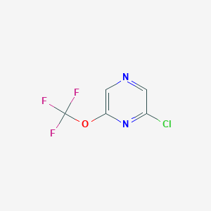 molecular formula C5H2ClF3N2O B11901692 2-Chloro-6-(trifluoromethoxy)pyrazine 