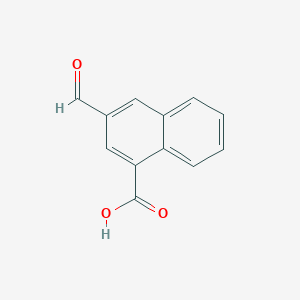 molecular formula C12H8O3 B11901715 3-Formylnaphthalene-1-carboxylic acid CAS No. 63409-03-0