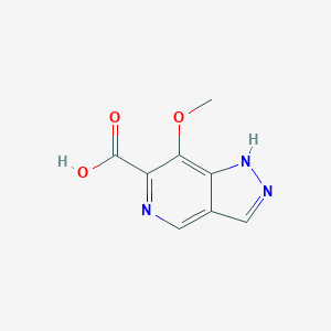 molecular formula C8H7N3O3 B11901718 7-Methoxy-1H-pyrazolo[4,3-c]pyridine-6-carboxylic acid 