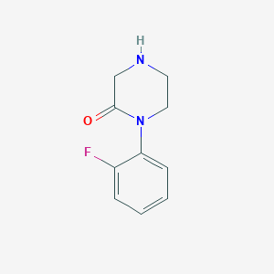molecular formula C10H11FN2O B11901818 1-(2-Fluorophenyl)piperazin-2-one CAS No. 907972-55-8