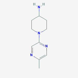 molecular formula C10H16N4 B11901875 1-(5-Methylpyrazin-2-yl)piperidin-4-amine 