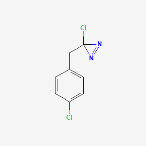 molecular formula C8H6Cl2N2 B11901876 3-Chloro-3-(4-chlorobenzyl)-3H-diazirine CAS No. 91309-66-9