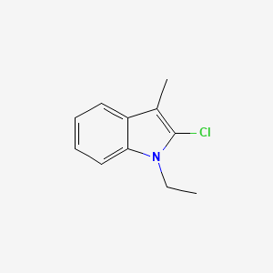 molecular formula C11H12ClN B11901899 2-Chloro-1-ethyl-3-methyl-1H-indole 