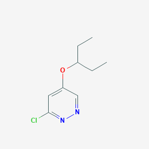 molecular formula C9H13ClN2O B11901956 3-Chloro-5-(pentan-3-yloxy)pyridazine CAS No. 1346691-23-3
