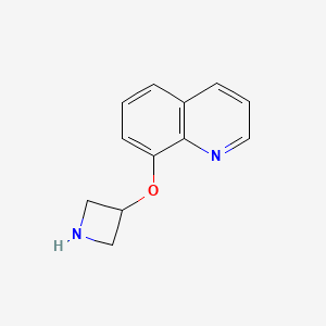 molecular formula C12H12N2O B11901960 8-(Azetidin-3-yloxy)quinoline 