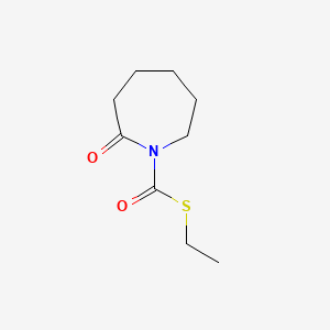 molecular formula C9H15NO2S B11901974 S-Ethyl 2-oxoazepane-1-carbothioate CAS No. 24928-89-0