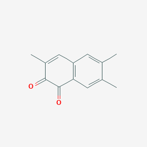 molecular formula C13H12O2 B11901998 3,6,7-Trimethylnaphthalene-1,2-dione 