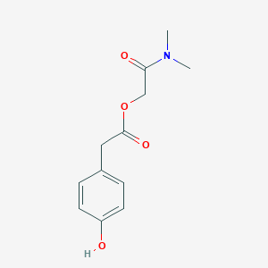molecular formula C12H15NO4 B119020 2-(Dimethylamino)-2-oxoethyl 2-(4-hydroxyphenyl)acetate CAS No. 59721-16-3