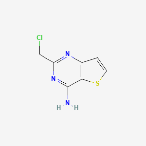 molecular formula C7H6ClN3S B11902020 2-(Chloromethyl)thieno[3,2-d]pyrimidin-4-amine 