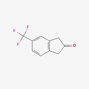 molecular formula C10H7F3O B11902063 5-(Trifluoromethyl)-1H-inden-2(3H)-one 