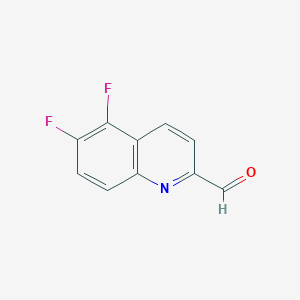 molecular formula C10H5F2NO B11902082 5,6-Difluoroquinoline-2-carbaldehyde 