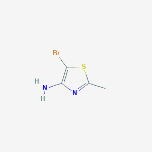 molecular formula C4H5BrN2S B11902100 5-Bromo-2-methyl-1,3-thiazol-4-amine 